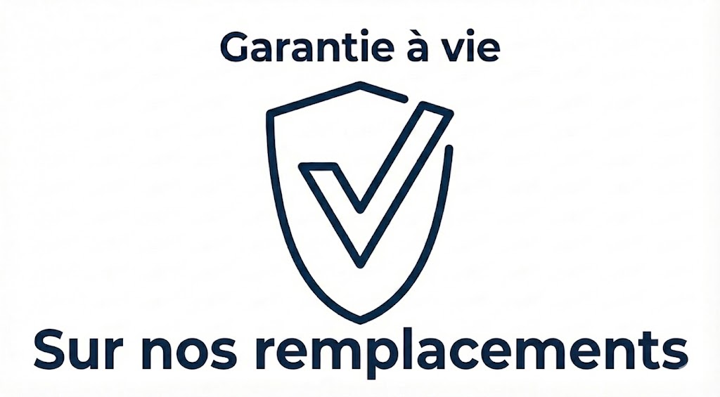 Garantie a vie sur nos remplacements